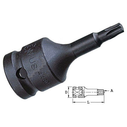 Genius Tools 4460S27 1/2"-os gépi dugókulcs fej, 6-szögű torx, T-27 termék fő termékképe