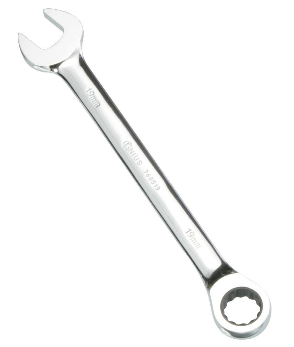 Genius Tools 768519 csillag-villáskulcs, racsnis, 19 mm termék fő termékképe