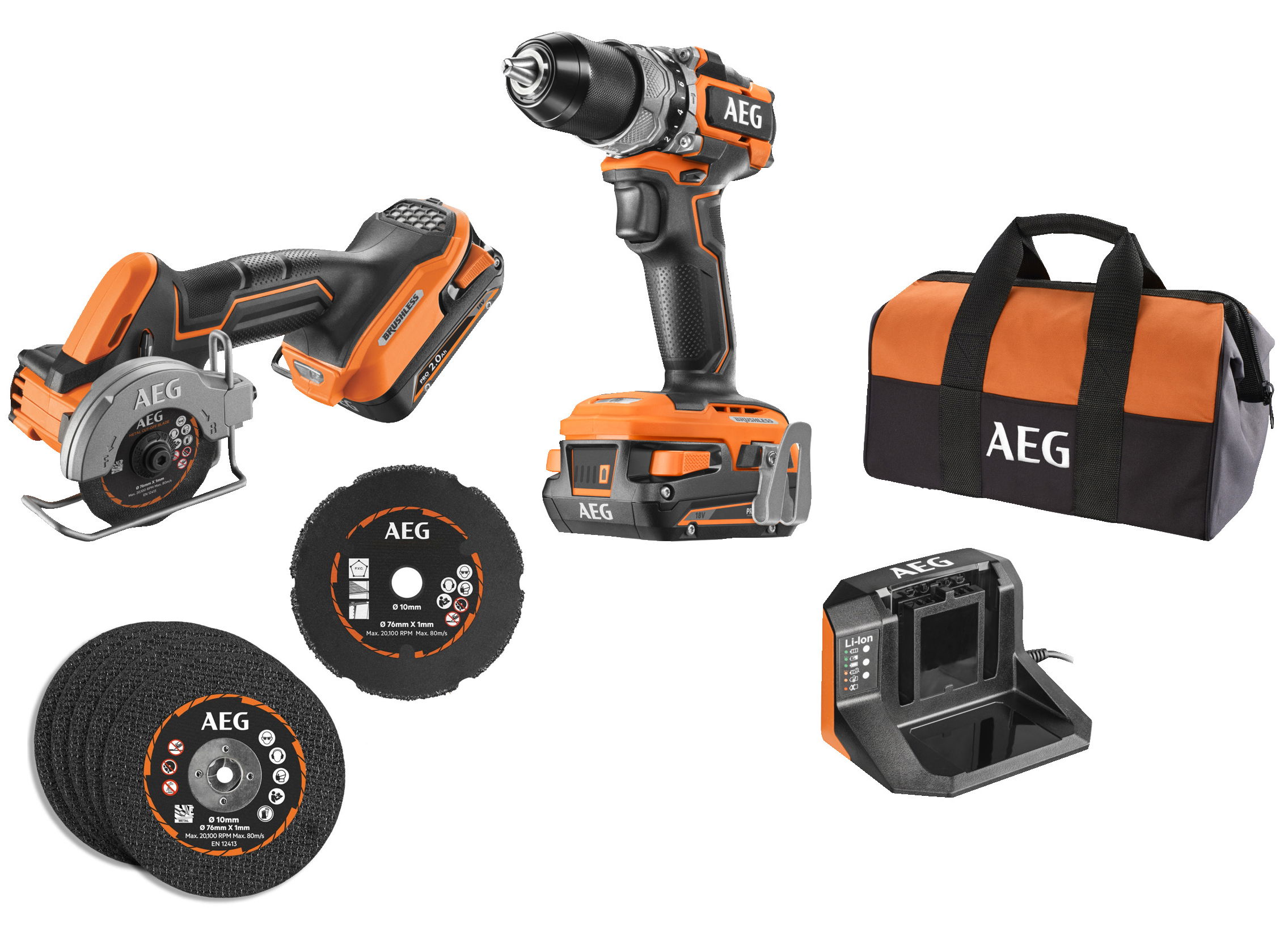 AEG JP18A2SBL-202B 18 V akkus Subcompact erőcsomag termék fő termékképe