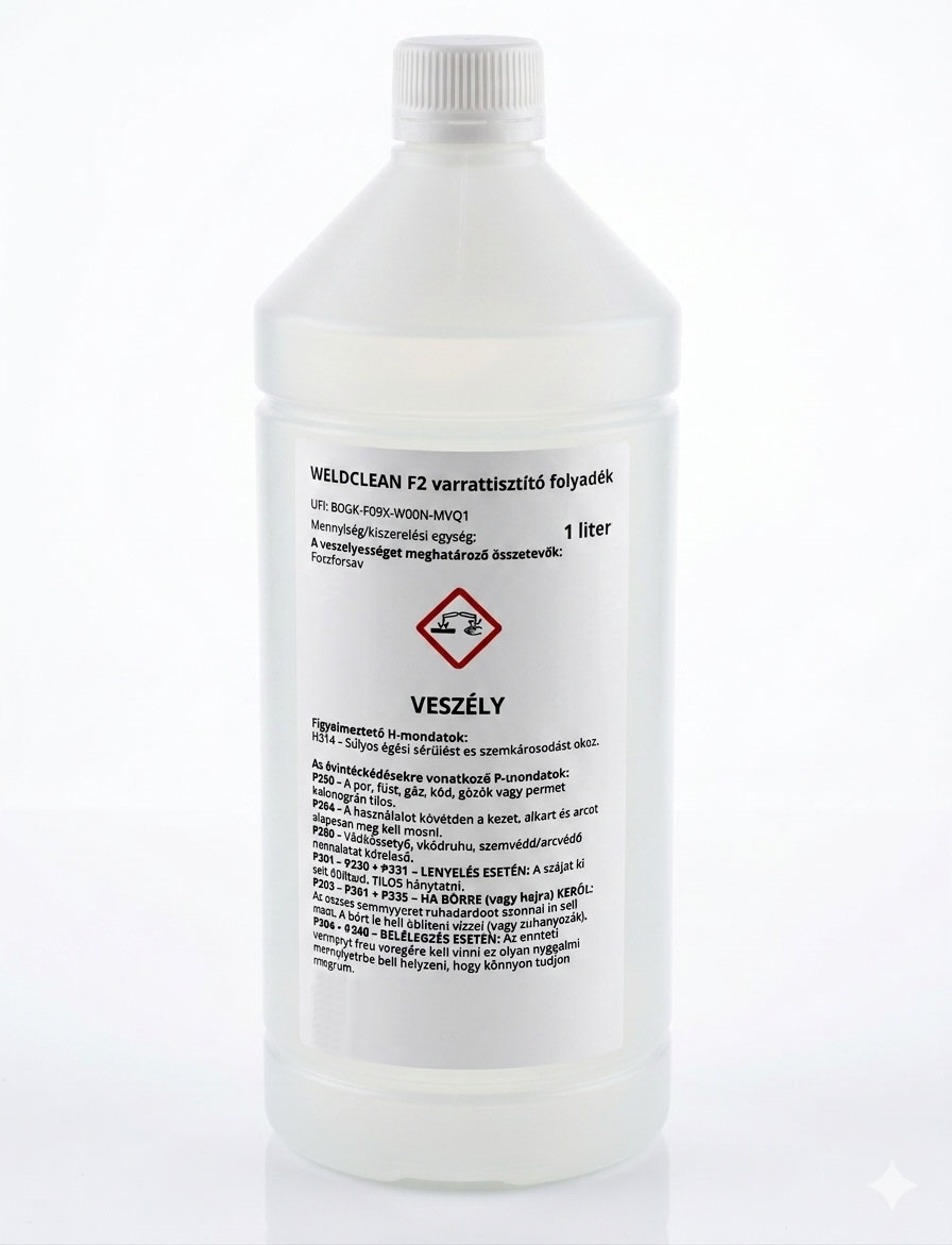 WeldClean F2 varrattisztító folyadék, 1 liter termék fő termékképe