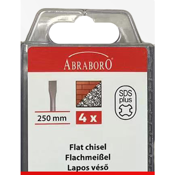 Abraboro SDS-plus vésőkészlet (lapos), 4 részes termék fő termékképe