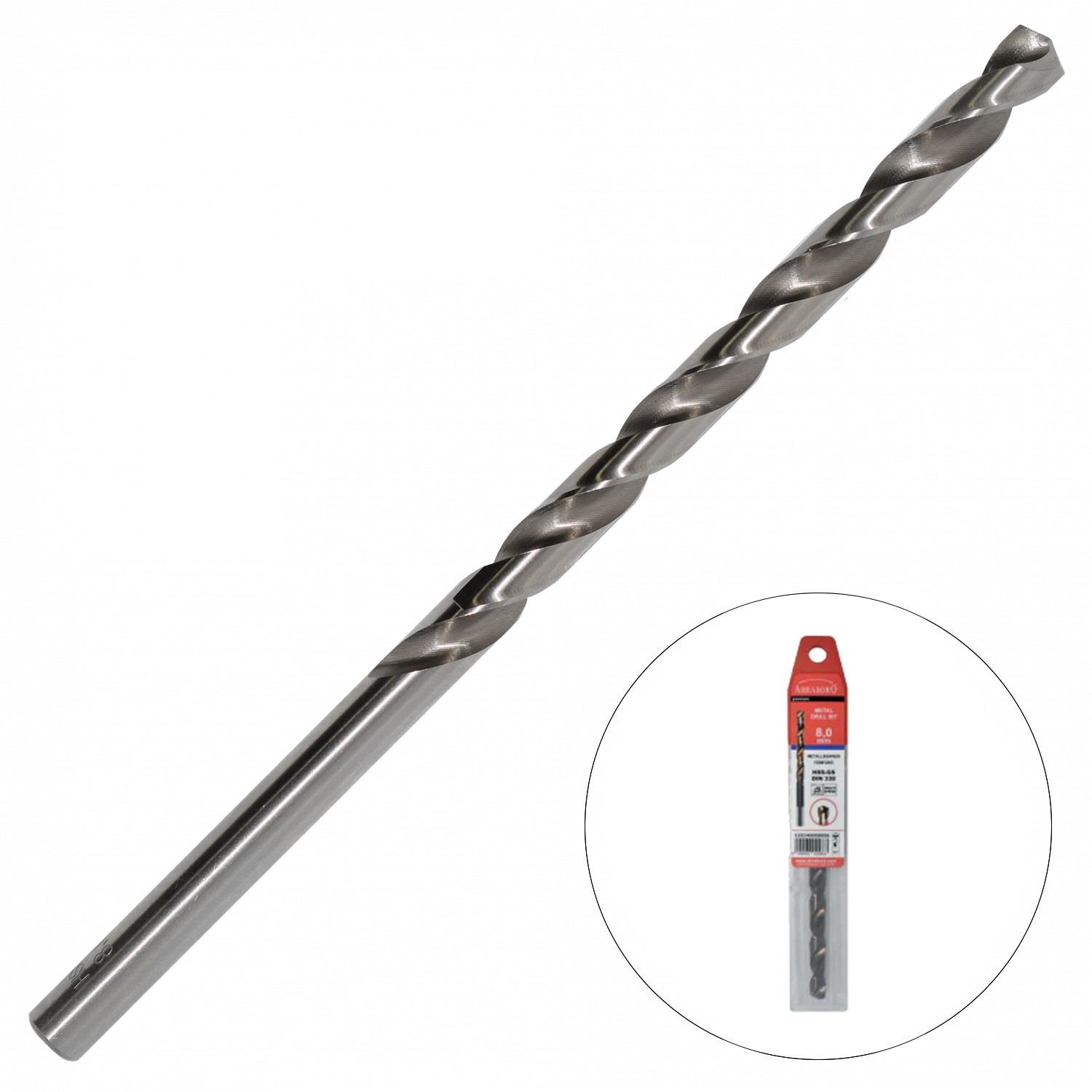 Abraboro 3 x 100 / 66 mm HSS-GS hosszú hengeres szárú fémcsigafúró EV-Pack, 2 db/csomag termék fő termékképe