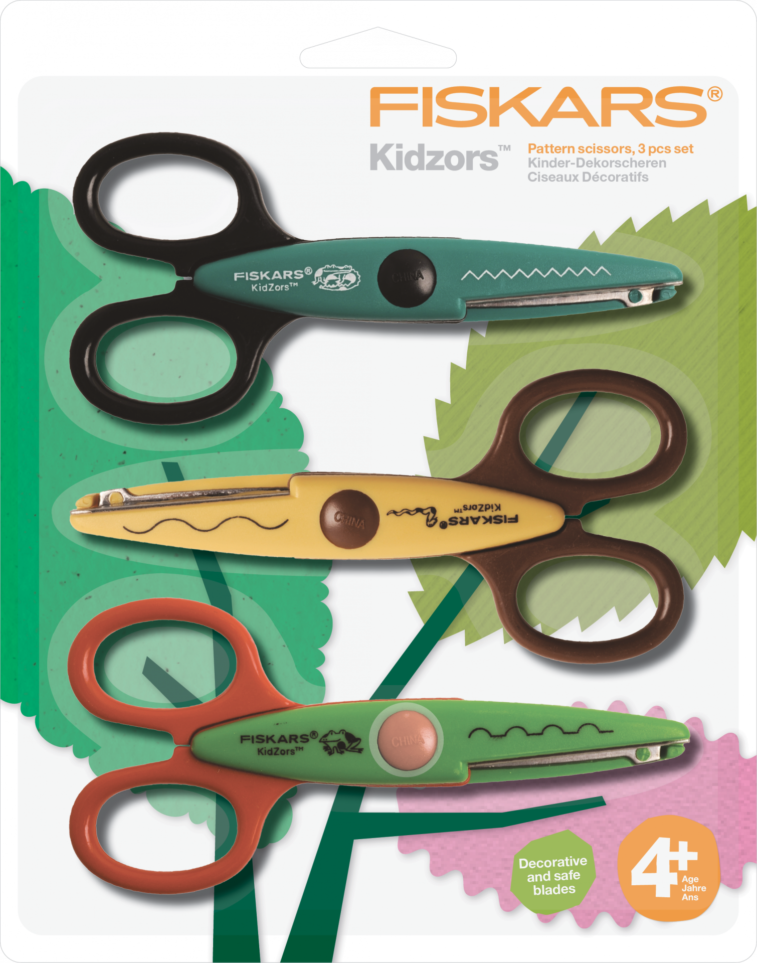 Fiskars Kidzors™ mocsári lények olló készlet, 3 db/csomag termék fő termékképe
