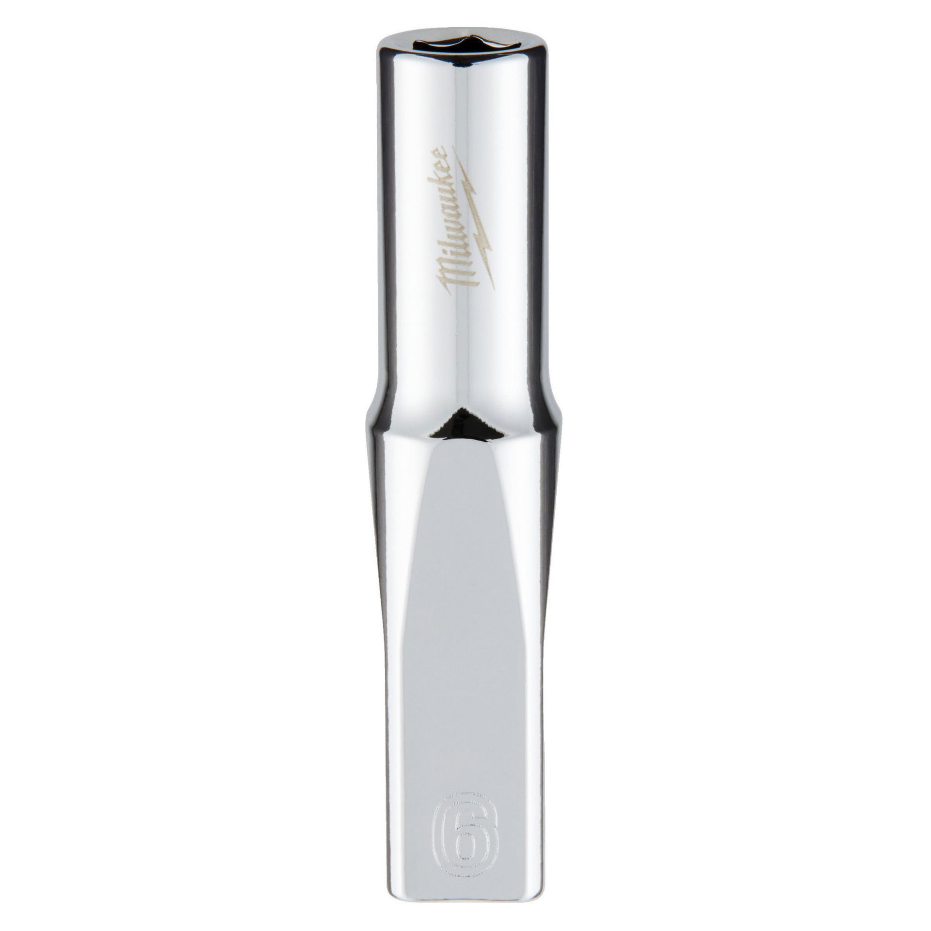 Milwaukee FOUR FLAT™ oldalú 1/4"-os dugókulcs fej, hosszú, 6-lapú, 6 mm termék fő termékképe