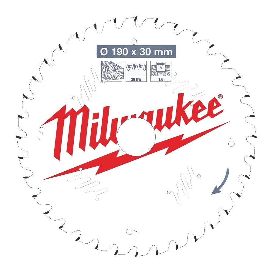 Milwaukee CSB P W körfűrészlap 190/30/36ATB termék fő termékképe